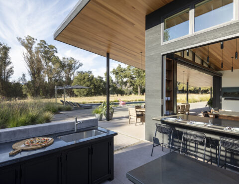 Modern Meadow outside kitche